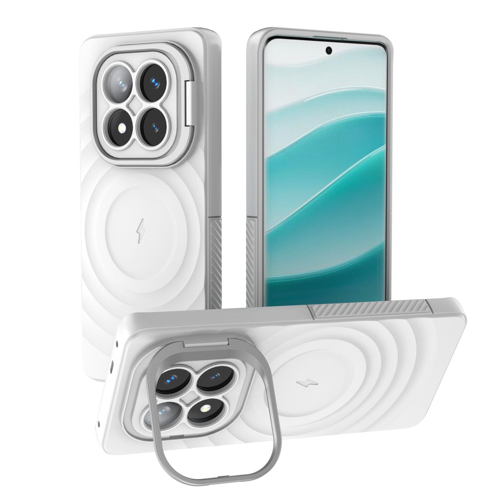 Xiaomi Redmi Note 14 5G/Note 14  Pro 5G/Note 14  Pro Plus 5G/Xiaomi Poco X7 Case Magnetic Shockproof Cover with Kickstand, Military Drop Protection MagSafe Phone Case