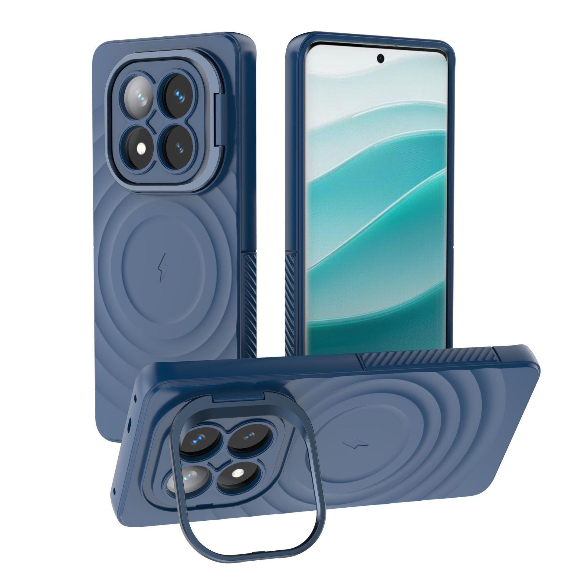 Xiaomi Redmi Note 14 5G/Note 14  Pro 5G/Note 14  Pro Plus 5G/Xiaomi Poco X7 Case Magnetic Shockproof Cover with Kickstand, Military Drop Protection MagSafe Phone Case