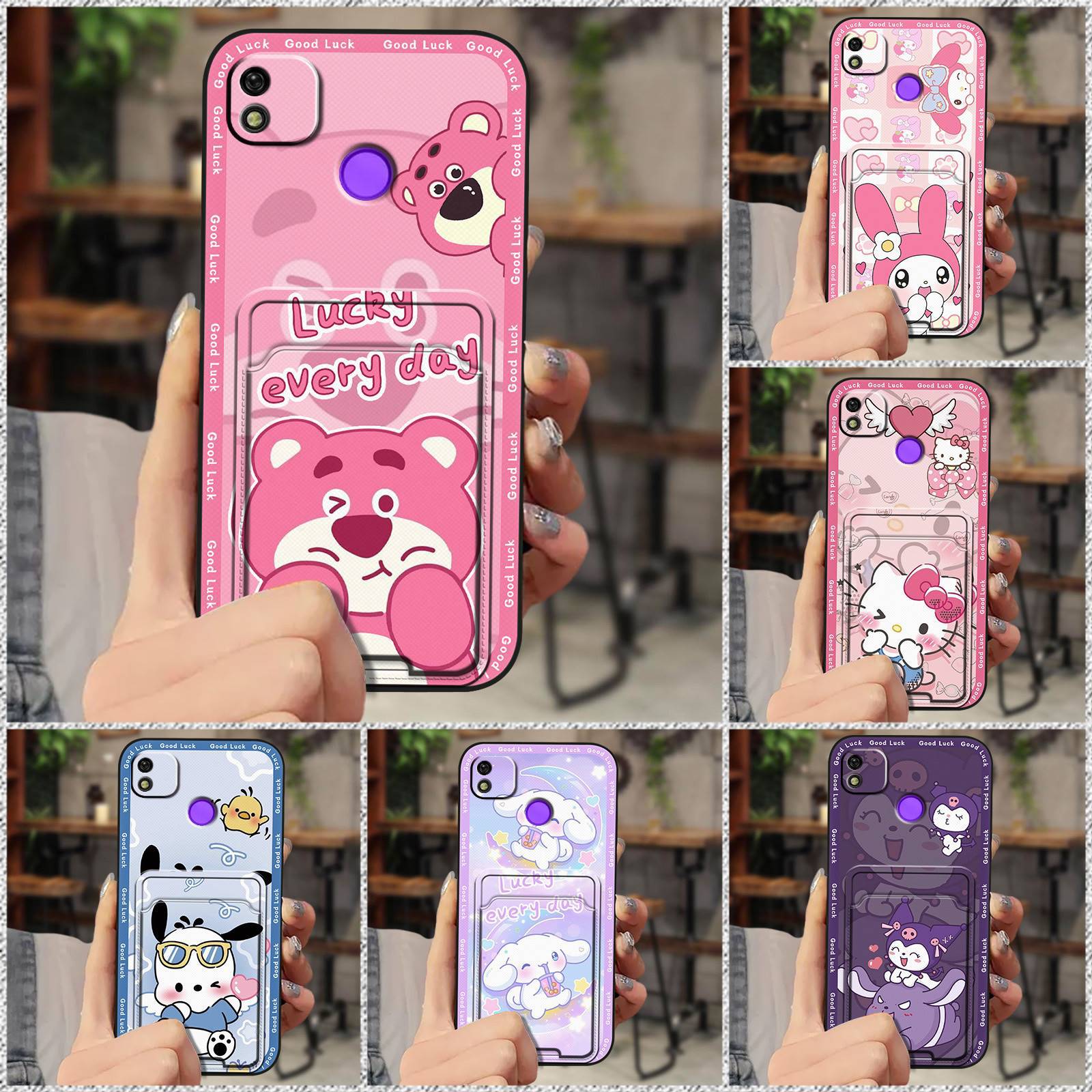 Tecno Camon 30/20 Pro/19 Neo/18 Premier/17P/15/12/11 Cartoon Wallet Phone Case，Shockproof TPU Soft Cover with Card Slot Cover Phone Case for Tecno Spark 20 Pro/10C/9/8P/7/6/5/4/Spark GO