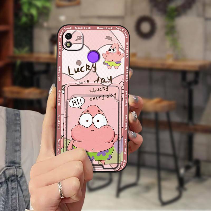 Tecno POP 4/POP 2 Pro/POP 5/POP 6 Lite/POP 7 Cartoon Wallet Phone Case，Shockproof TPU Soft Cover with Card Slot Cover Phone Case for  Tecno Pova 2/3/4/5 Pro/ 6 Neo/Pova Neo 3
