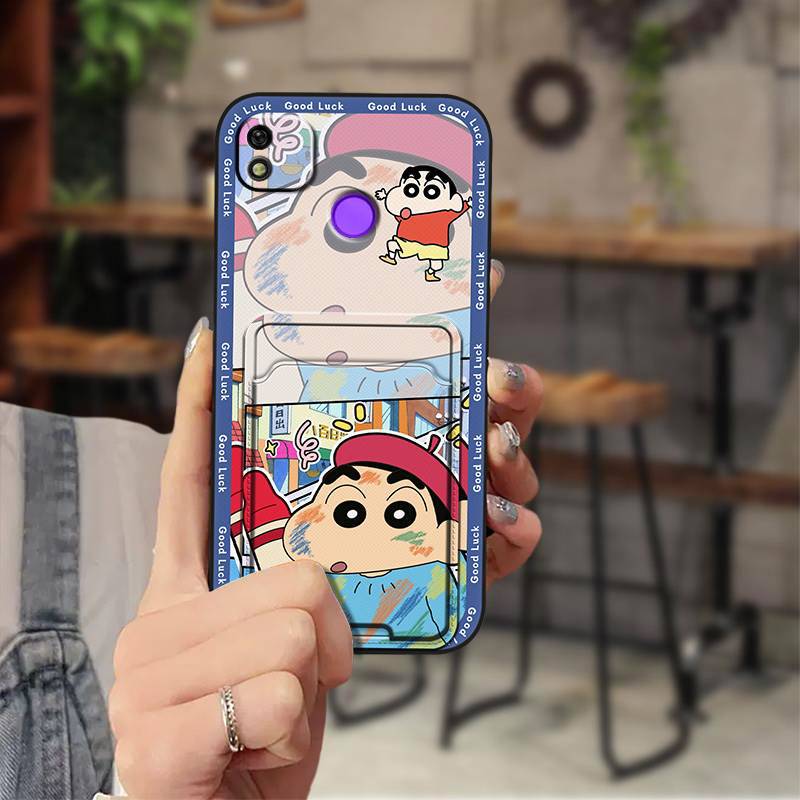 Tecno POP 4/POP 2 Pro/POP 5/POP 6 Lite/POP 7 Cartoon Wallet Phone Case，Shockproof TPU Soft Cover with Card Slot Cover Phone Case for  Tecno Pova 2/3/4/5 Pro/ 6 Neo/Pova Neo 3
