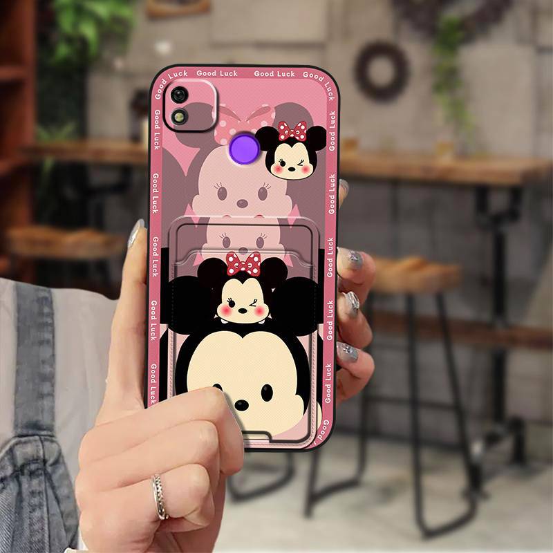 Tecno POP 4/POP 2 Pro/POP 5/POP 6 Lite/POP 7 Cartoon Wallet Phone Case，Shockproof TPU Soft Cover with Card Slot Cover Phone Case for  Tecno Pova 2/3/4/5 Pro/ 6 Neo/Pova Neo 3