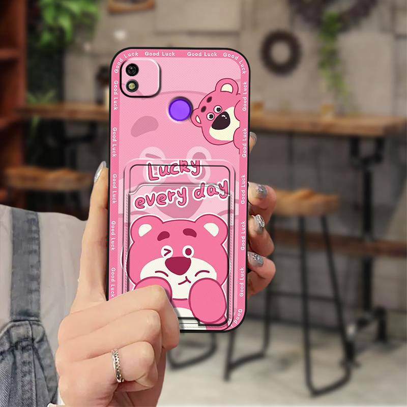 Tecno POP 4/POP 2 Pro/POP 5/POP 6 Lite/POP 7 Cartoon Wallet Phone Case，Shockproof TPU Soft Cover with Card Slot Cover Phone Case for  Tecno Pova 2/3/4/5 Pro/ 6 Neo/Pova Neo 3