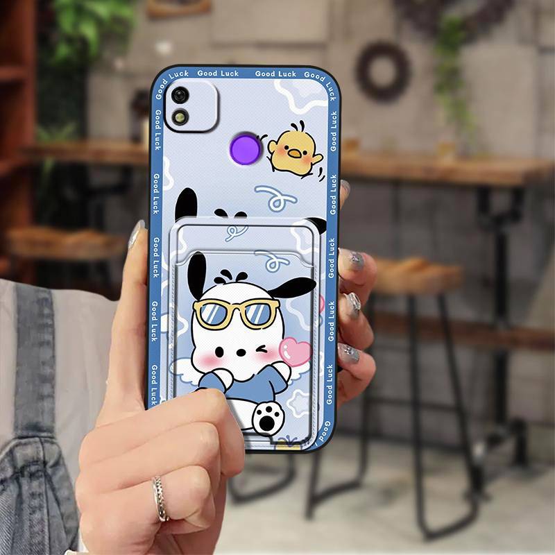 Tecno POP 4/POP 2 Pro/POP 5/POP 6 Lite/POP 7 Cartoon Wallet Phone Case，Shockproof TPU Soft Cover with Card Slot Cover Phone Case for  Tecno Pova 2/3/4/5 Pro/ 6 Neo/Pova Neo 3