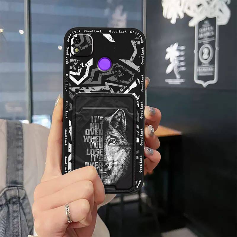 Tecno POP 4/POP 2 Pro/POP 5/POP 6 Lite/POP 7 Cartoon Wallet Phone Case，Shockproof TPU Soft Cover with Card Slot Cover Phone Case for  Tecno Pova 2/3/4/5 Pro/ 6 Neo/Pova Neo 3