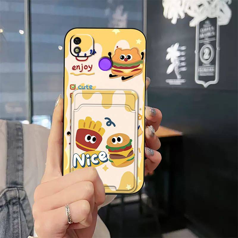 Tecno POP 4/POP 2 Pro/POP 5/POP 6 Lite/POP 7 Cartoon Wallet Phone Case，Shockproof TPU Soft Cover with Card Slot Cover Phone Case for  Tecno Pova 2/3/4/5 Pro/ 6 Neo/Pova Neo 3