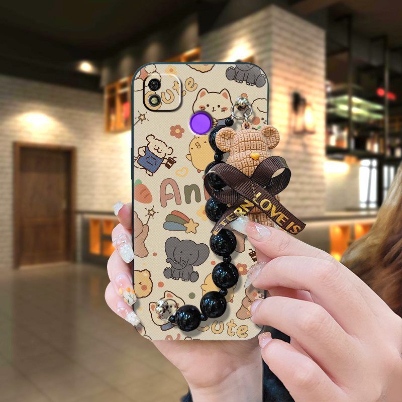 Tecno Camon 20 Pro/19 Neo/18 Premier/17P/15/12/11 Tecno Spark 20 Pro/10C/9/8P Phone Case, Cute Cartoon Soft Silicone Cover, Non-Slip TPU Gel Protective Case with Bear Charm Strap