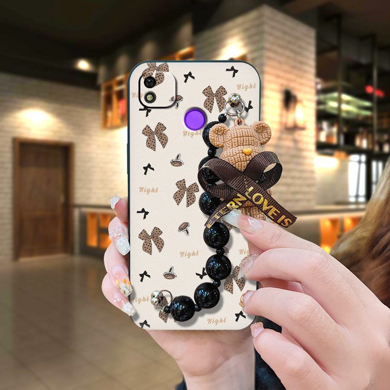 Tecno Camon 20 Pro/19 Neo/18 Premier/17P/15/12/11 Tecno Spark 20 Pro/10C/9/8P Phone Case, Cute Cartoon Soft Silicone Cover, Non-Slip TPU Gel Protective Case with Bear Charm Strap