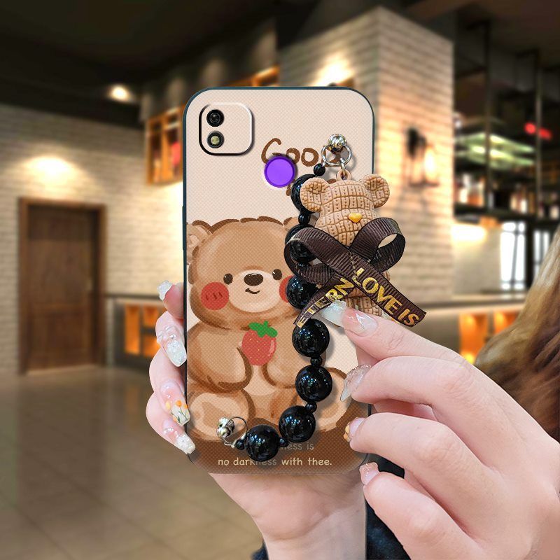 Tecno Camon 20 Pro/19 Neo/18 Premier/17P/15/12/11 Tecno Spark 20 Pro/10C/9/8P Phone Case, Cute Cartoon Soft Silicone Cover, Non-Slip TPU Gel Protective Case with Bear Charm Strap