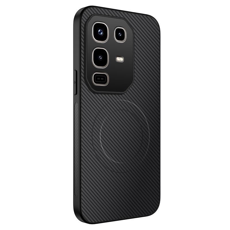 Magnetic for Infinix Hot 60/Hot 50/Hot 40/Note 50/Tecno Spark 20/Camon 40 Case, Anti-Scratch Carbon Fiber Texture-Compatible with MagSafe - Military Grade Drop Protection - Slim Shockproof Phone Cover