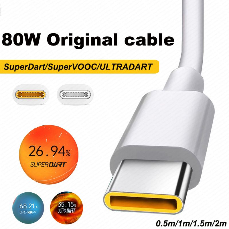 8A 240W SuperVOOC Fast Charging Cable for OPPO Realme OnePlus,1M/3FT 80W PD Durable Data Sync USB A to Type C Cord