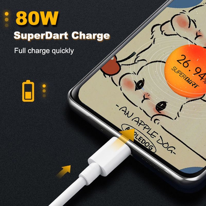 8A 240W SuperVOOC Fast Charging Cable for OPPO Realme OnePlus,1M/3FT 80W PD Durable Data Sync USB A to Type C Cord