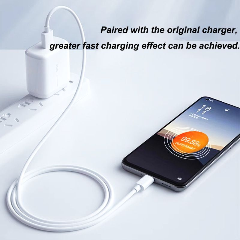 8A 240W SuperVOOC Fast Charging Cable for OPPO Realme OnePlus,1M/3FT 80W PD Durable Data Sync USB A to Type C Cord