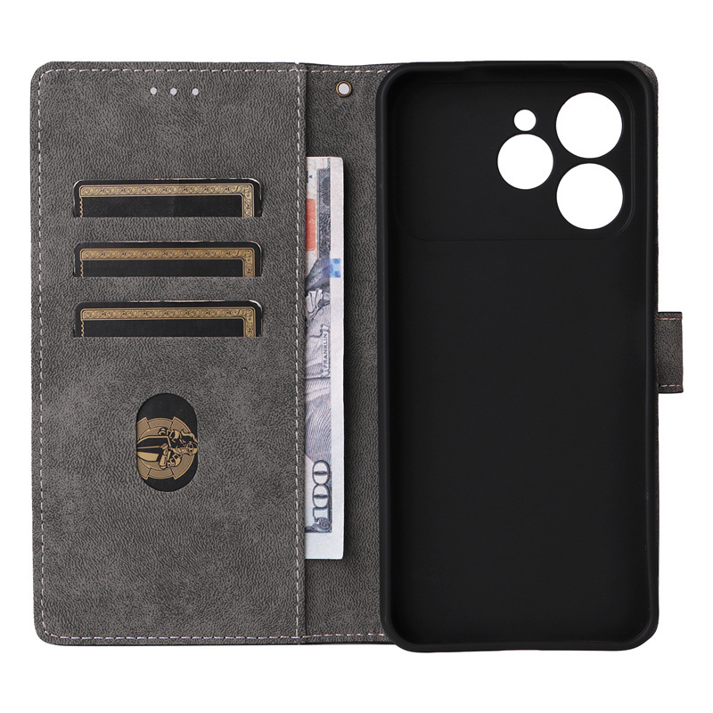 Tecno Spark 40 Leather Phone Case with RFID Blocking Credit Card Holder,PU Wallet Flip Folio Case for Tecno Spark 40/40C/40 Pro Plus/40 Pro 4G/KM6