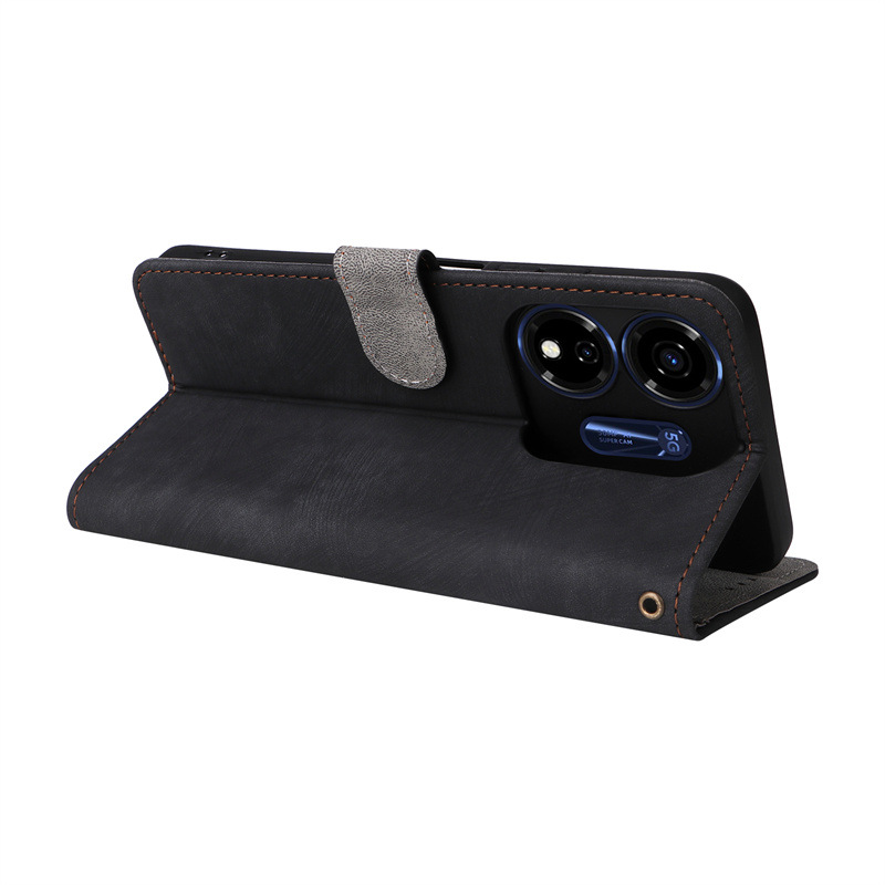 Itel P55 5G Leather Phone Case with RFID Blocking Credit Card Holder,PU Wallet Flip Folio Case for Itel Power P55 5G/P55 Plus/P663LN