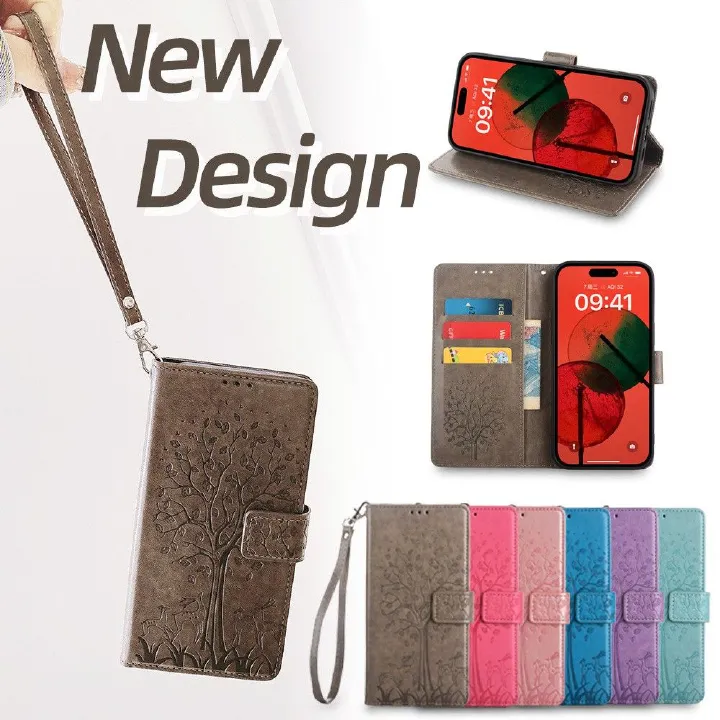 Tecno Camon 50 4G/X821/Camon 50 Pro 4G/X824 Leather Phone Case,Wallet Women Flip Cover with Credit Card Holders Embossed PU Leather Stand Wrist Strap Purse Protective Case for Tecno Camon 50 4G/X821