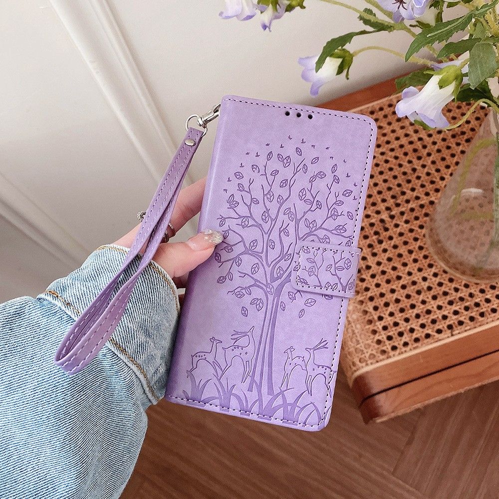 Tecno Camon 50 4G/X821/Camon 50 Pro 4G/X824 Leather Phone Case,Wallet Women Flip Cover with Credit Card Holders Embossed PU Leather Stand Wrist Strap Purse Protective Case for Tecno Camon 50 4G/X821