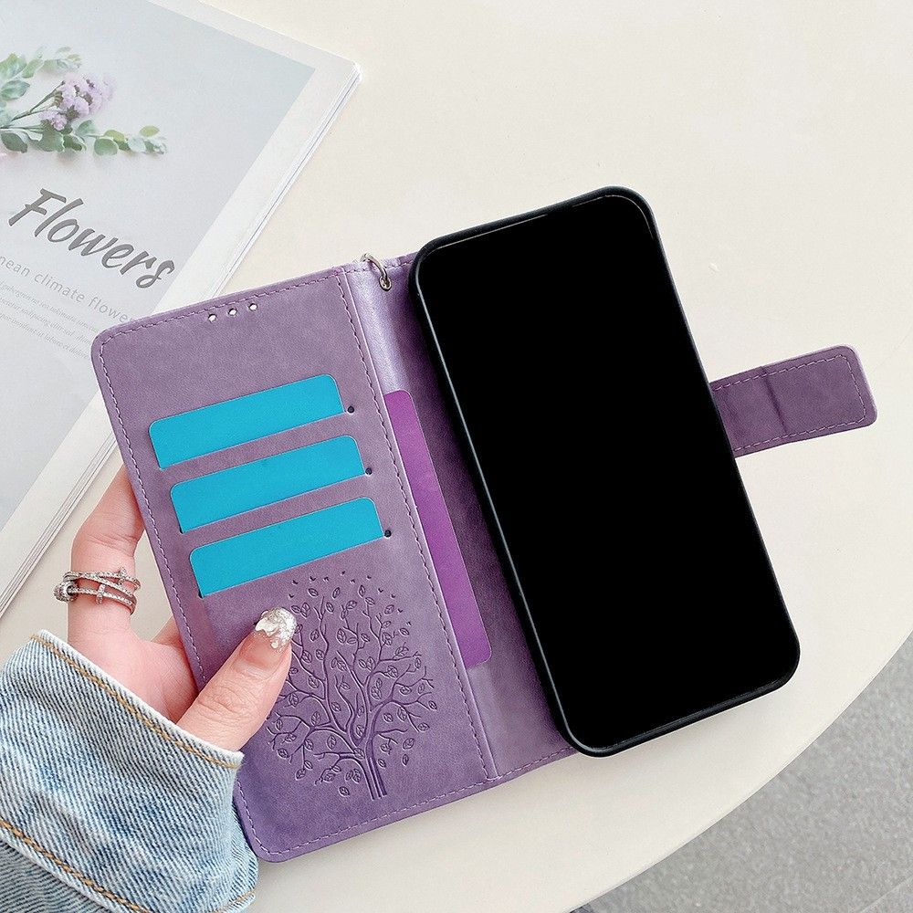 Tecno Camon 50 4G/X821/Camon 50 Pro 4G/X824 Leather Phone Case,Wallet Women Flip Cover with Credit Card Holders Embossed PU Leather Stand Wrist Strap Purse Protective Case for Tecno Camon 50 4G/X821