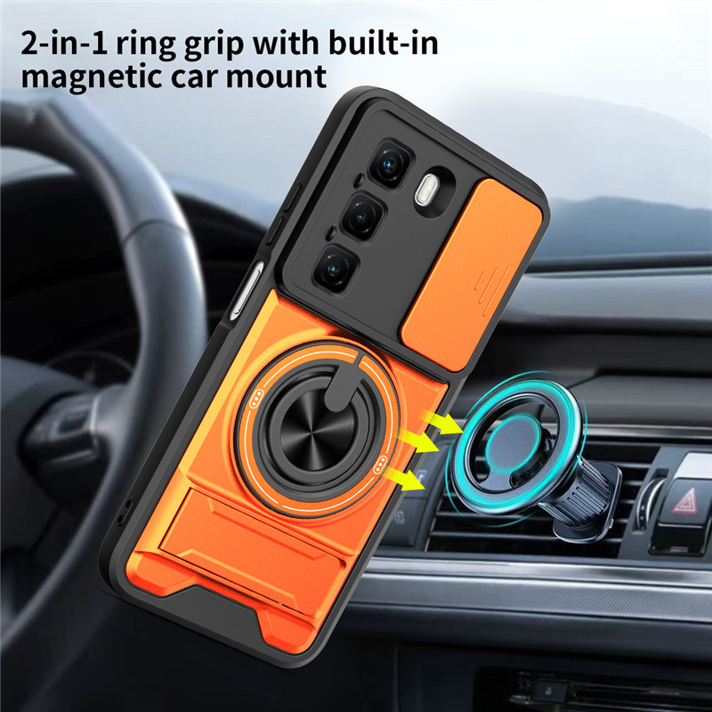 Camera Cover Case For INFINIX Cases Magsafe Shockproof kickstand Phone Case for TECNO Phones Covers