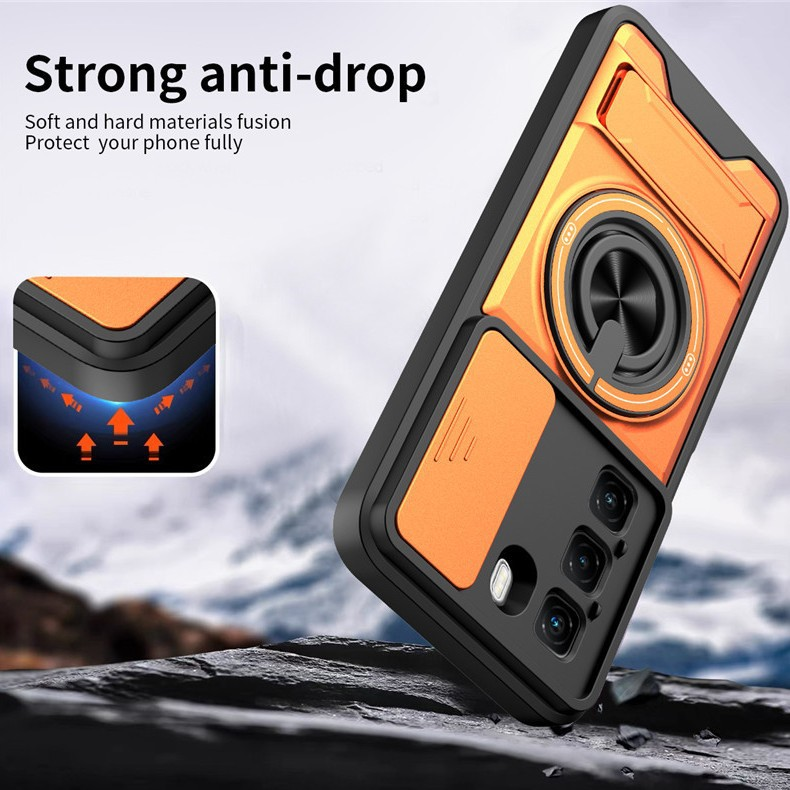 Camera Cover Case For INFINIX Cases Magsafe Shockproof kickstand Phone Case for TECNO Phones Covers