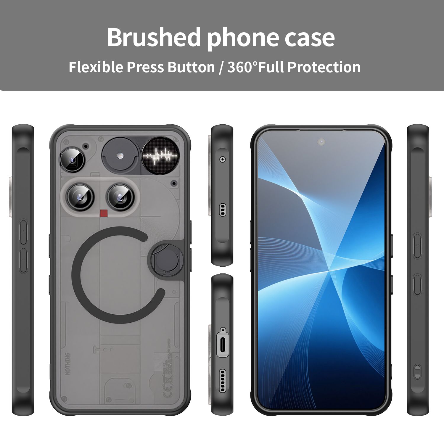 Matte Magnetic Phone Case for Nothing Phone 3 3A CMF Phone 2 Pro phone Shockproof Slim Cover with Strong MagSafe for Nothing Phone 3A Lite