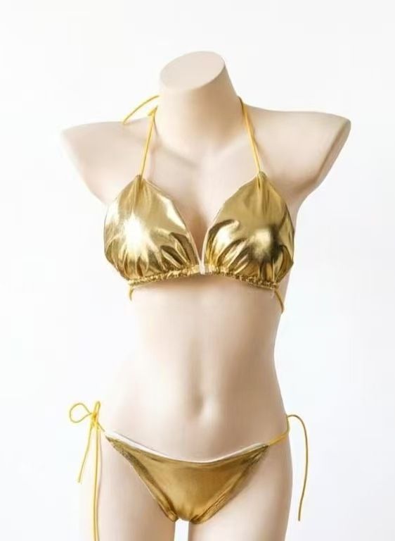 Women Two Piece Swimsuit Sexy Swimwear Halter String Triangle Bikini Sets