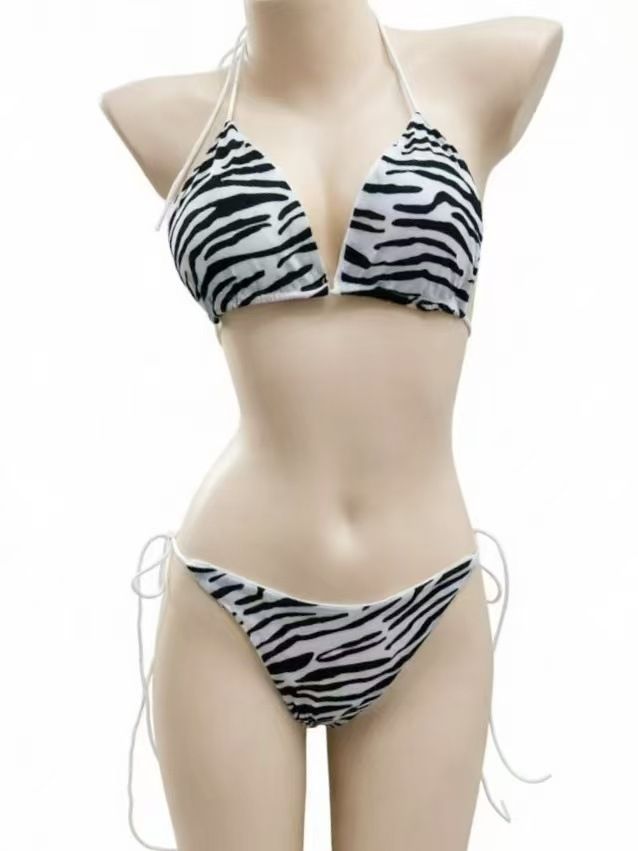 Women Two Piece Swimsuit Sexy Swimwear Halter String Triangle Bikini Sets