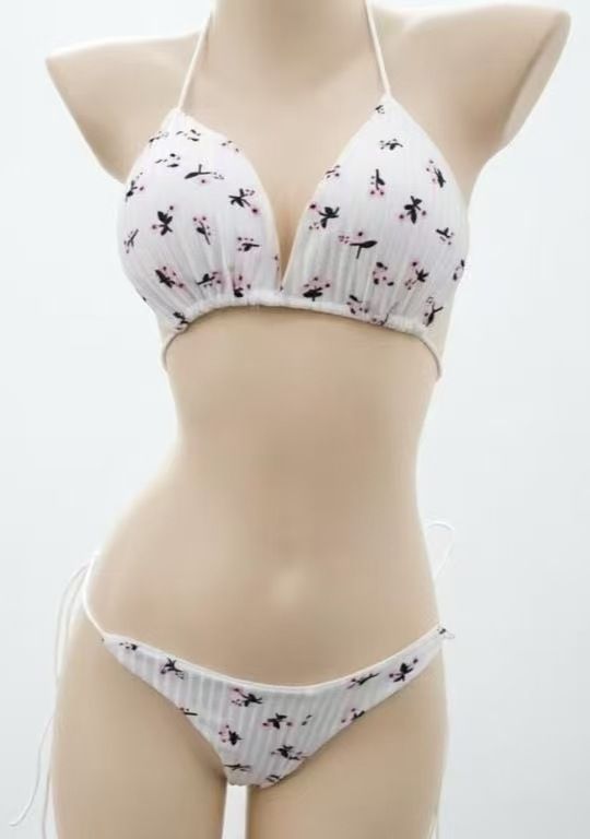 Women Two Piece Swimsuit Sexy Swimwear Halter String Triangle Bikini Sets