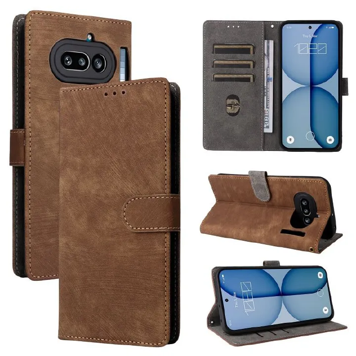 Nothing Phone 4A Phone 4A Pro Case,Premium PU Leather Flip Folio Wallet RFID Blocking with Magnetic Closure Built-in Kickstand Protective Case