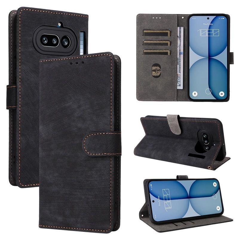 Nothing Phone 4A Phone 4A Pro Case,Premium PU Leather Flip Folio Wallet RFID Blocking with Magnetic Closure Built-in Kickstand Protective Case