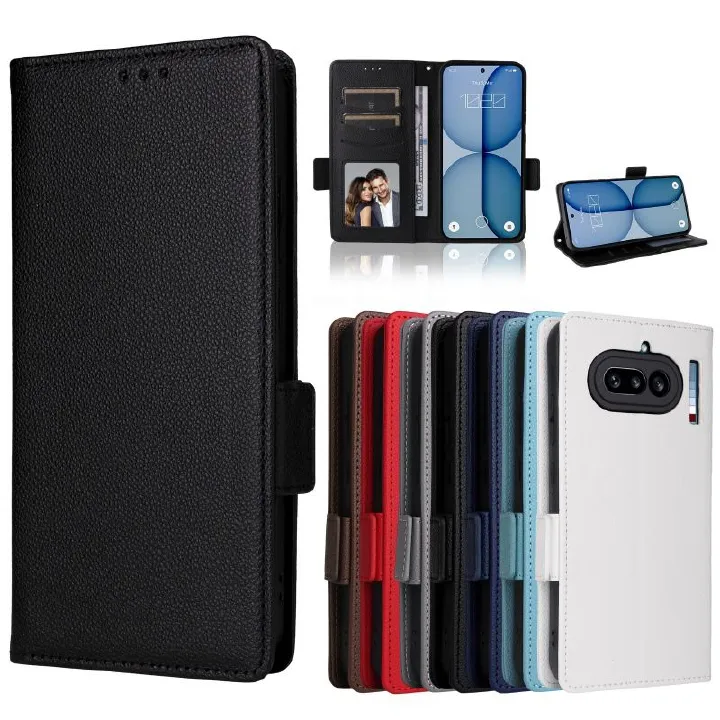 Nothing Phone 4A Phone 4A Pro Leather Phone Case,Wallet Flip Folio Case with Kickstand and Card Slots