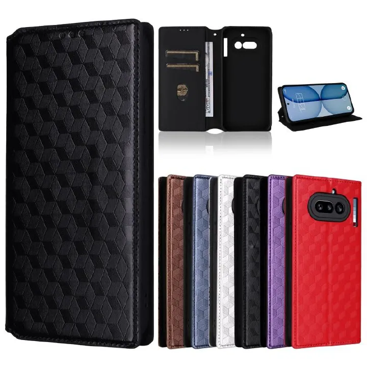 Nothing Phone 4A/4A Pro Case, Magnetic Leather Card Slots Wallet Phone Case, Flip TPU Bumper Protective Cover with Kickstand for Nothing Phone 4A/4A Pro