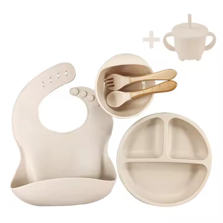 7Pc Silicone Baby Weaning Feeding Set