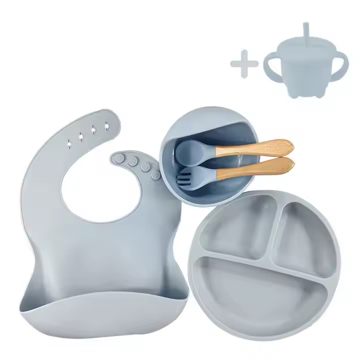 7Pc Silicone Baby Weaning Feeding Set