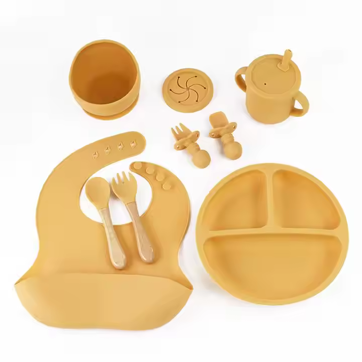 7Pc Silicone Baby Weaning Feeding Set
