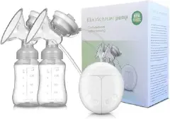 Double Electric Breast Pump - Automatic, works with power bank, smooth massage
