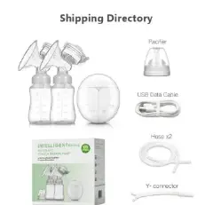 Double Electric Breast Pump - Automatic, works with power bank, smooth massage