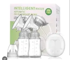 Double Electric Breast Pump - Automatic, works with power bank, smooth massage
