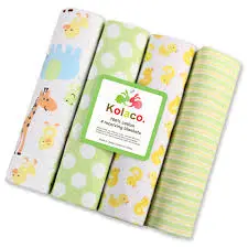 Baby Flannels - 4Pack Soft Baby Blankets / Warmers / Swaddlers