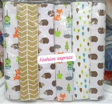 Baby Flannels - 6Pack Soft Baby Blankets / Warmers / Swaddlers