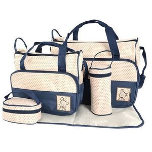 Baby Diaper Bags - 5in1 Set of 2 bags, Mackintosh, Diaper Pouch and Bottle Pouch