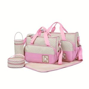 Baby Diaper Bags - 5in1 Set of 2 bags, Mackintosh, Diaper Pouch and Bottle Pouch