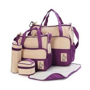 Baby Diaper Bags - 5in1 Set of 2 bags, Mackintosh, Diaper Pouch and Bottle Pouch