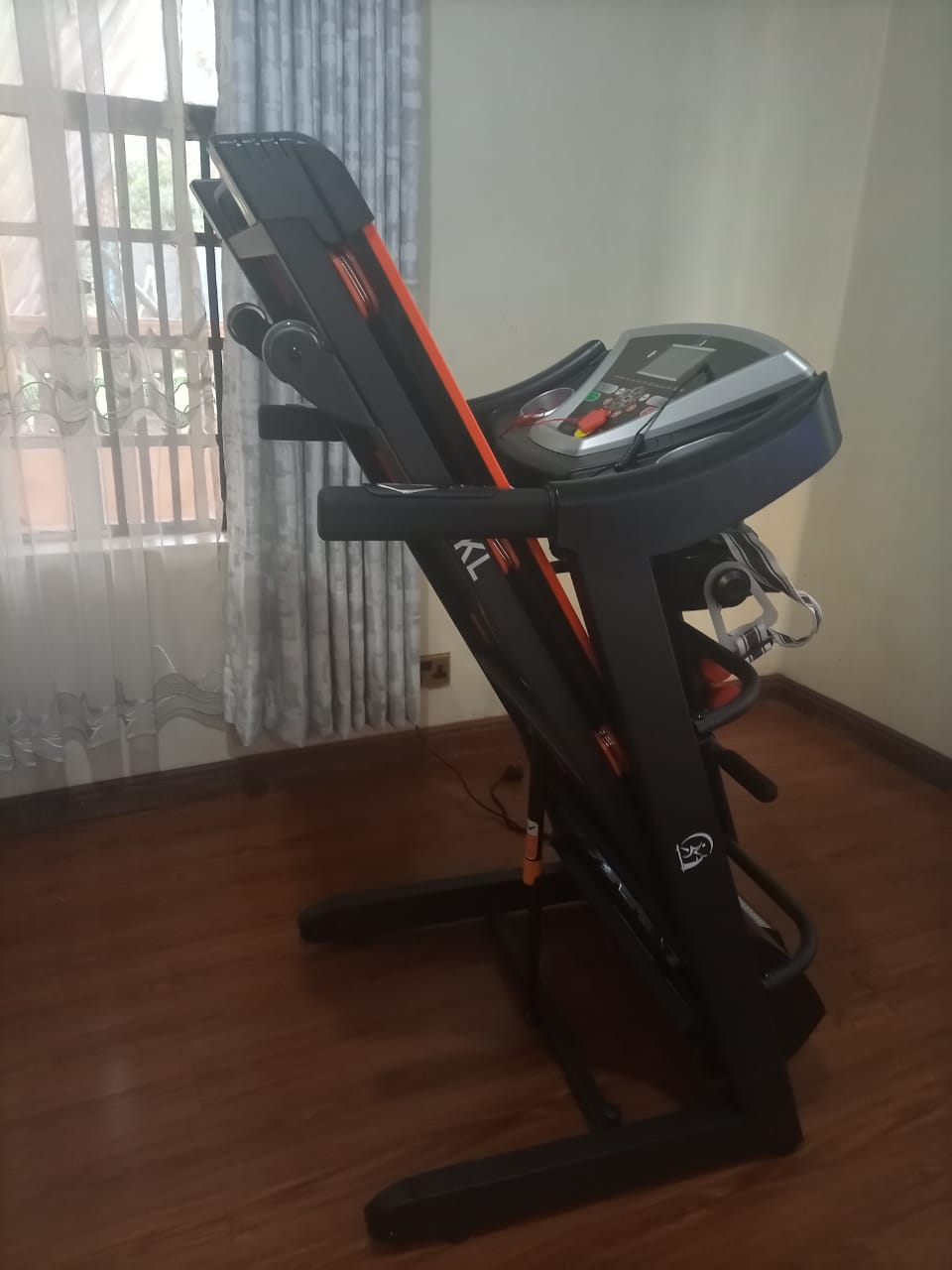 Fitness Fold-able Treadmil - With a Massager, 2 dumbbells, twister and a sit up bar, easy to assemble and use