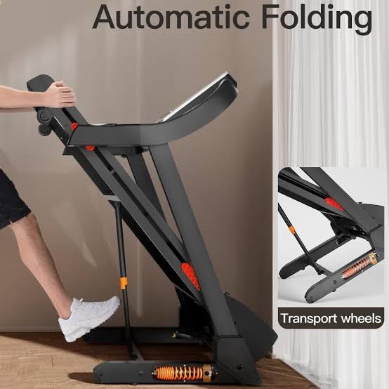 Fitness Fold-able Treadmil - With a Massager, 2 dumbbells, twister and a sit up bar, easy to assemble and use