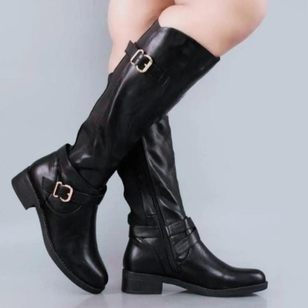 Taiyu Knee High Women Boots Knee Length Boots Leather Material With Rubber Sole