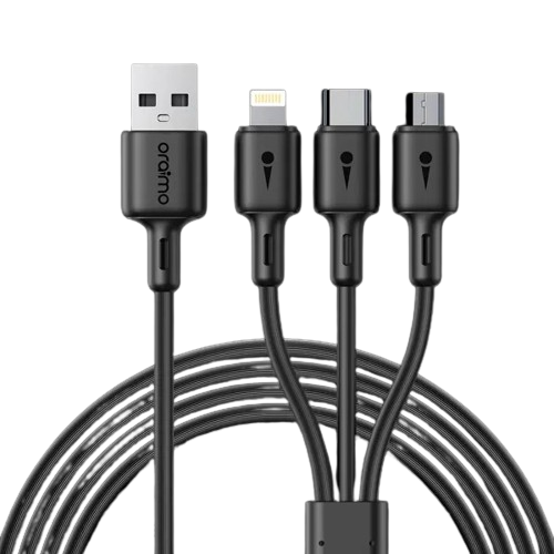 oraimo Duraline 3 in 1 Fast Chargin Cables 1.2Meters Long 3A Cable Fast Charging Cable
