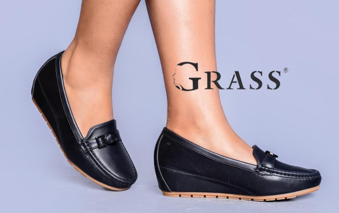 Comfortable quality,leather, durable, orthopedic, official classy loafer wedges/heels ladies/women shoes