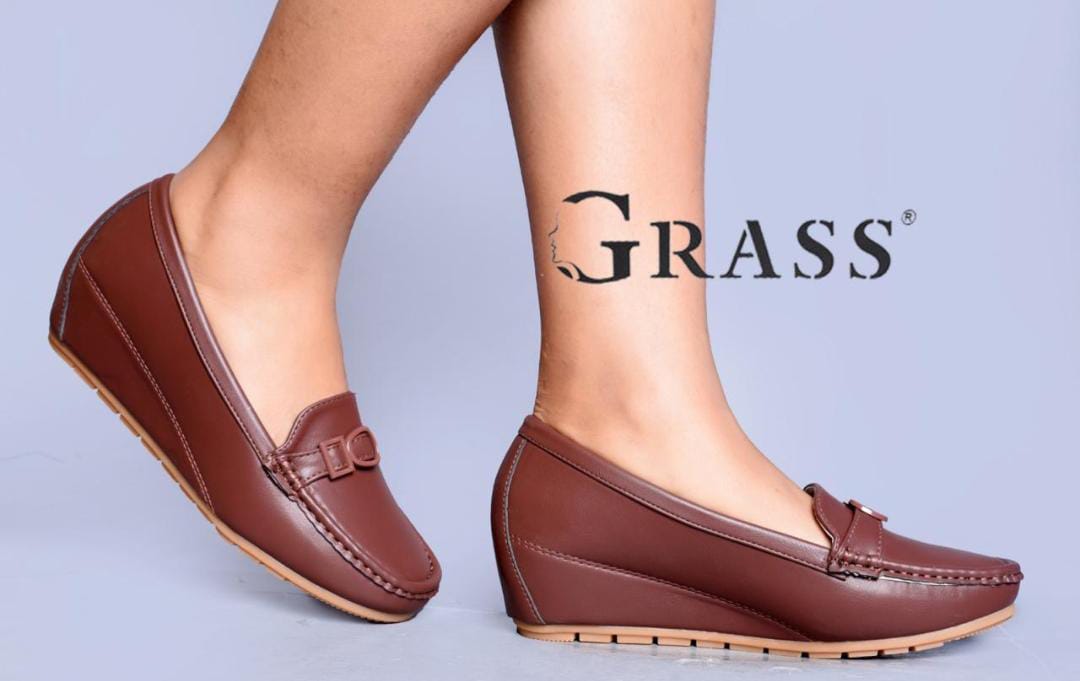 Comfortable quality,leather, durable, orthopedic, official classy loafer wedges/heels ladies/women shoes