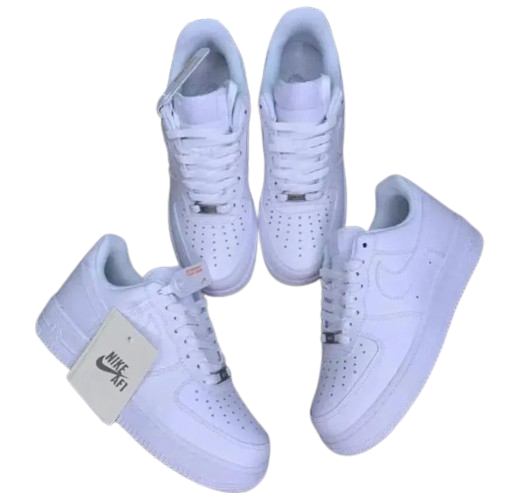 Air Force 1 Unisex Sneakers Available in Black and White With Rubber Sole